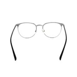 Black silver Round Eyeglasses at chashmah