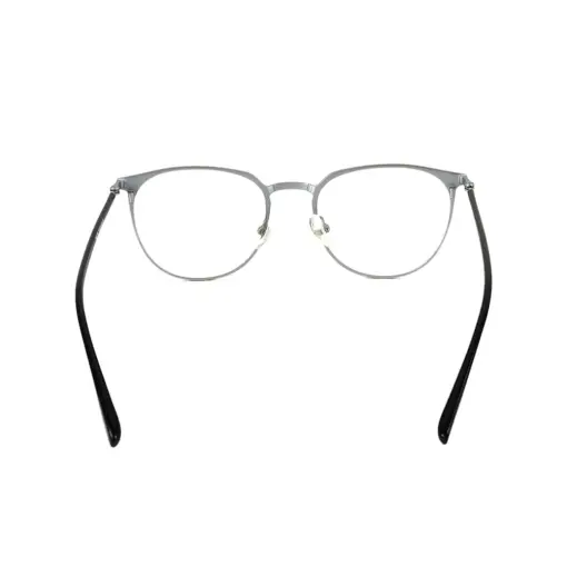 Black silver Round Eyeglasses at chashmah