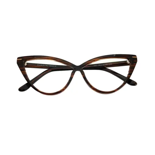 Brown Bold Cat-eye Frame at chashmah