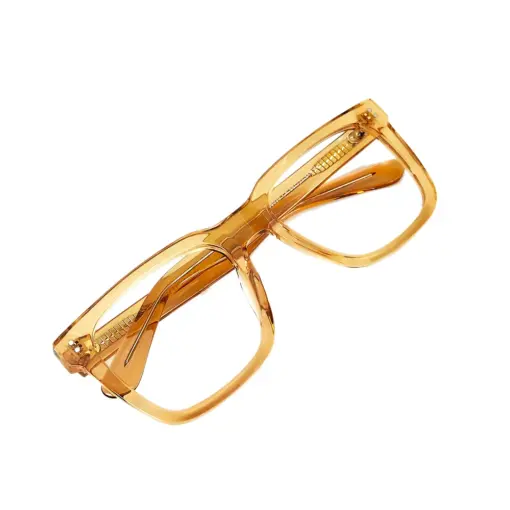 Camel Brown Oversized Eyeglasses AT CHASHMAH
