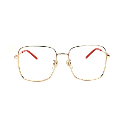 Golden Square Retro Eyeglasses at chashmah