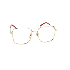Golden Square Retro Eyeglasses at chashmah