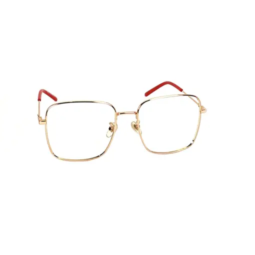 Golden Square Retro Eyeglasses at chashmah