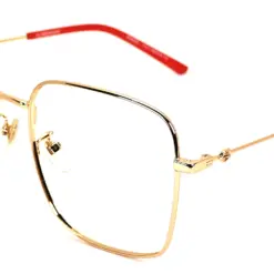 Golden Square Retro Eyeglasses at chashmah