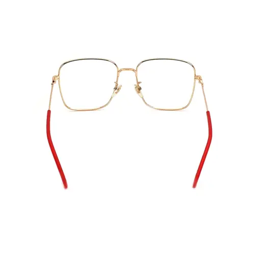 Golden Square Retro Eyeglasses at chashmah