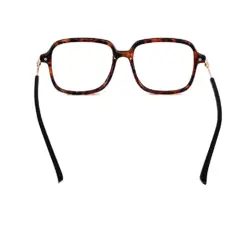 Leopard Retro Square Eyeglasses