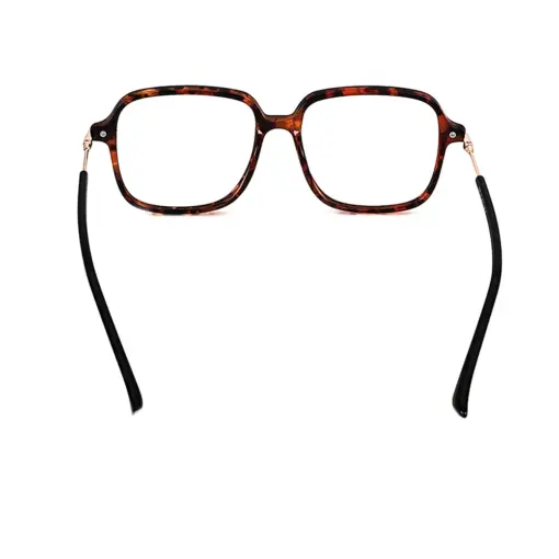 Leopard Retro Square Eyeglasses
