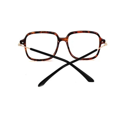 Leopard Retro Square Eyeglasses