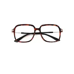 Leopard Retro Square Eyeglasses