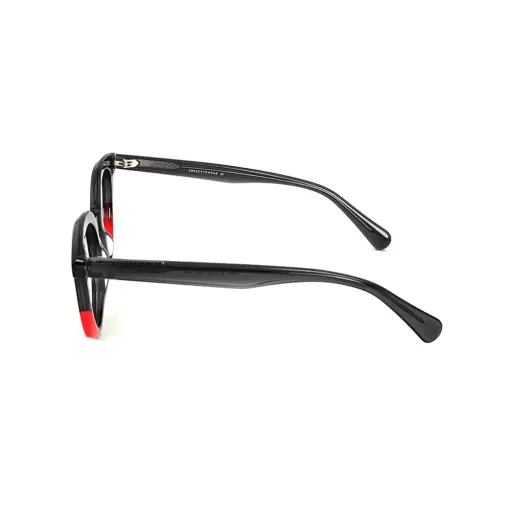 Black Bold Round Eyeglasses at chashma