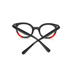 Black Bold Round Eyeglasses at chashma