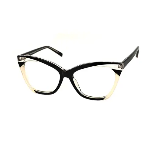 Black Bold Cat-eye Eyeglasses at chashmah