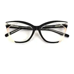 Black Bold Cat-eye Eyeglasses at chashmah