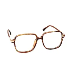 Brown Retro Square Eyeglasses