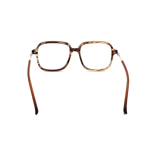 Brown Retro Square Eyeglasses