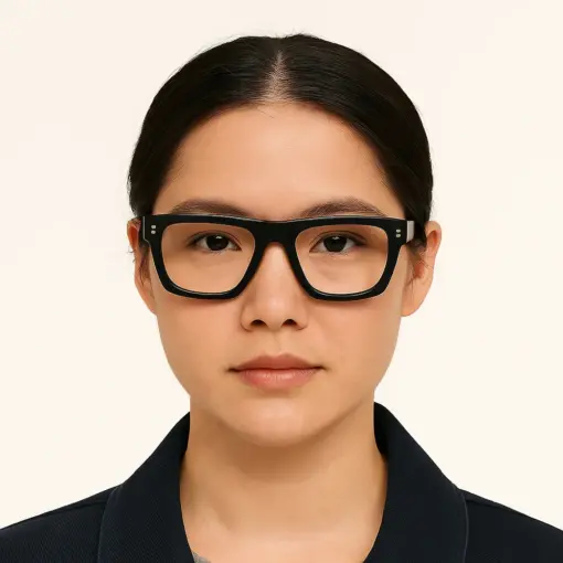 Black Bold Fashion Eyeglasses at chashmah