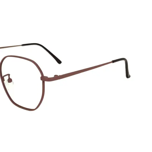 Brown Metal Modern Eyeglasses at chashma