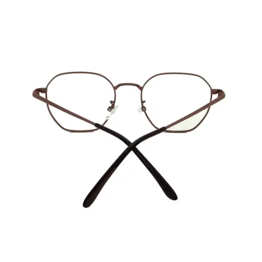 Brown Metal Modern Eyeglasses at chashma