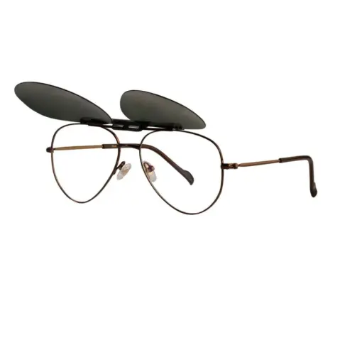 Brown Turban Fit Clip-on Eyeglasses At chashmah
