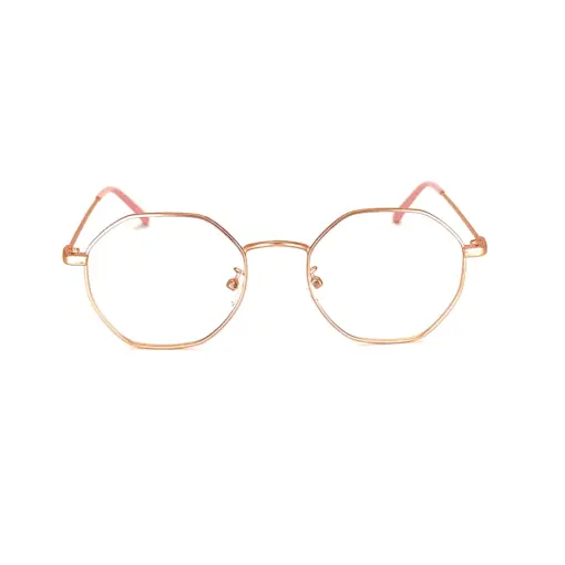 Gold Hexxa Modern Eyeglasses at chashma