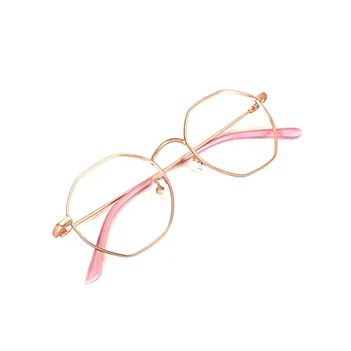 Gold Hexxa Modern Eyeglasses at chashma