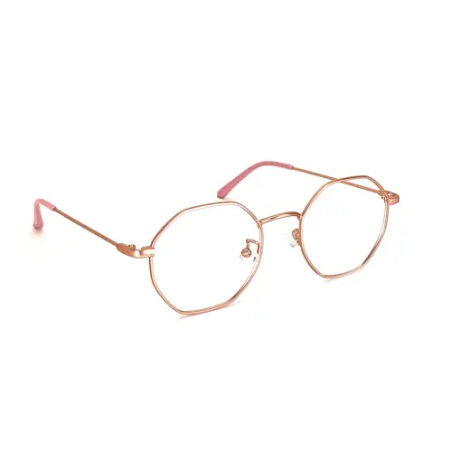 Gold Hexxa Modern Eyeglasses at chashma
