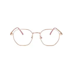 Golden Metal Modern Eyeglasses at chashma