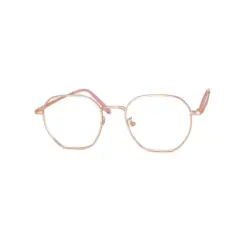 Golden Metal Modern Eyeglasses at chashma