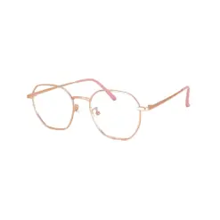 Golden Metal Modern Eyeglasses at chashma