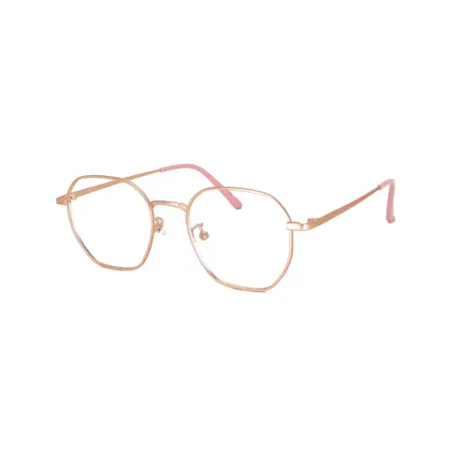 Golden Metal Modern Eyeglasses at chashma