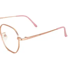 Golden Metal Modern Eyeglasses at chashma