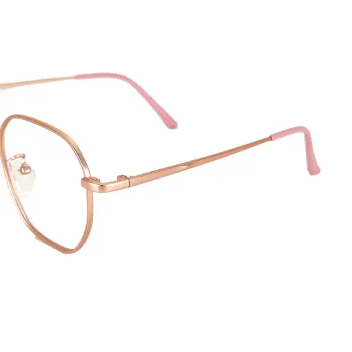Golden Metal Modern Eyeglasses at chashma
