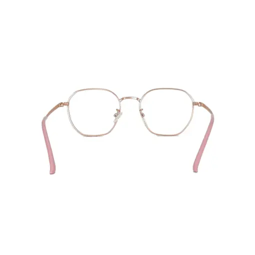 Golden Metal Modern Eyeglasses at chashma