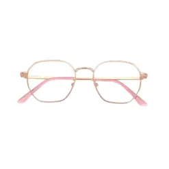 Golden Metal Modern Eyeglasses at chashma