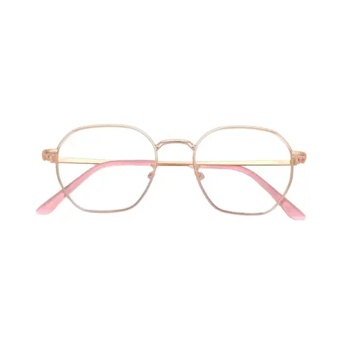 Golden Metal Modern Eyeglasses at chashma
