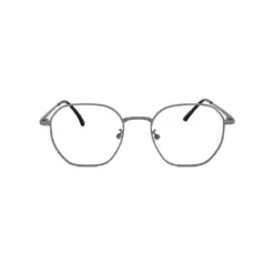 Grey Metal Modern Eyeglasses at chashma