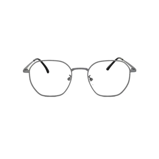 Grey Metal Modern Eyeglasses at chashma