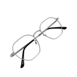 Grey Metal Modern Eyeglasses at chashma