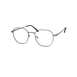 Grey Metal Modern Eyeglasses at chashma