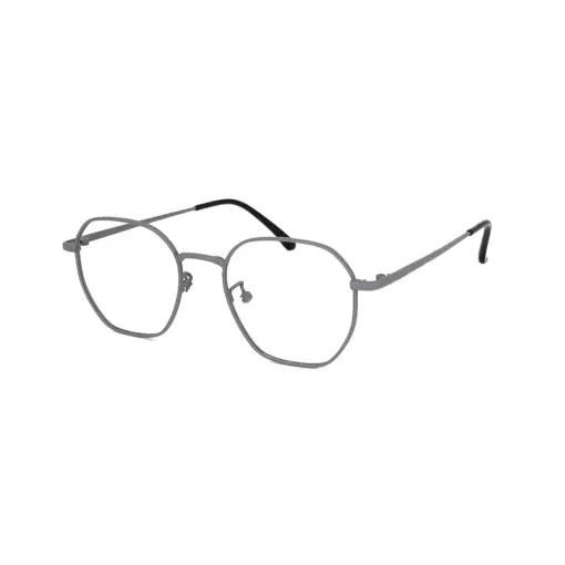 Grey Metal Modern Eyeglasses at chashma