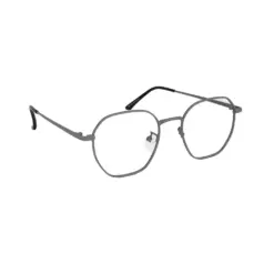 Grey Metal Modern Eyeglasses at chashma