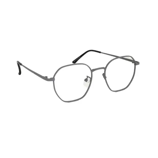 Grey Metal Modern Eyeglasses at chashma
