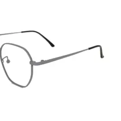 Grey Metal Modern Eyeglasses at chashma