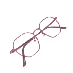 Mauve Metal Modern Eyeglasses at chashma