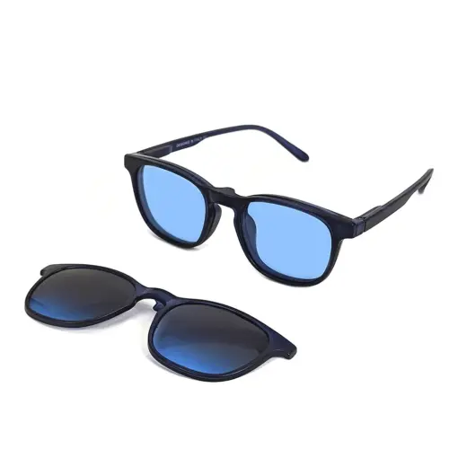 Navy Switch Clip-on Eyeglasses at chashmah