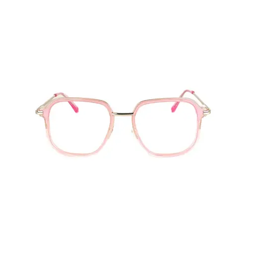 Pink Metal Women Eyeglasses at chashmah