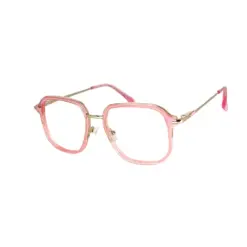 Pink Metal Women Eyeglasses at chashmah