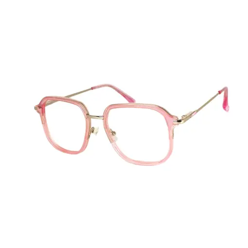 Pink Metal Women Eyeglasses at chashmah