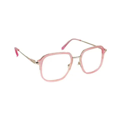 Pink Metal Women Eyeglasses at chashmah