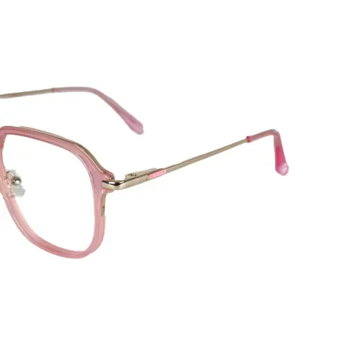 Pink Metal Women Eyeglasses at chashmah